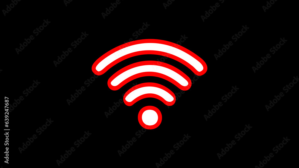 wifi Signal Icon. black color wifi point icon on red background. Wifi icon wireless internet connection signal. WiFi icon, wireless technology symbol. wifi Signal Icon. black color wifi point icon on red background. Wifi icon wireless internet connection signal. WiFi icon, wireless technology symbol.