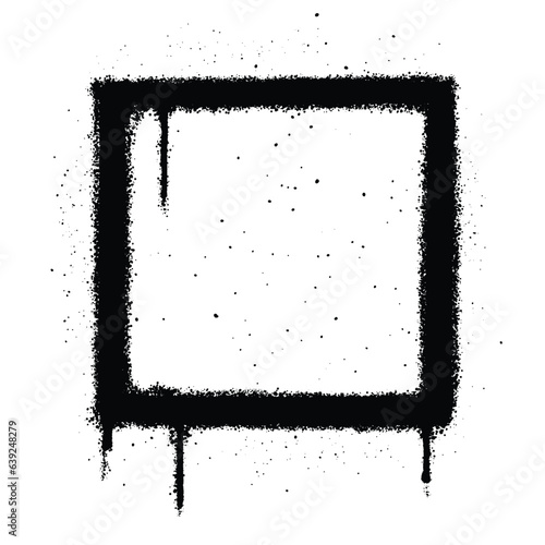 Graffiti spray paint Symbol Square Isolated Vector