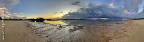 Bali coast beach reflection