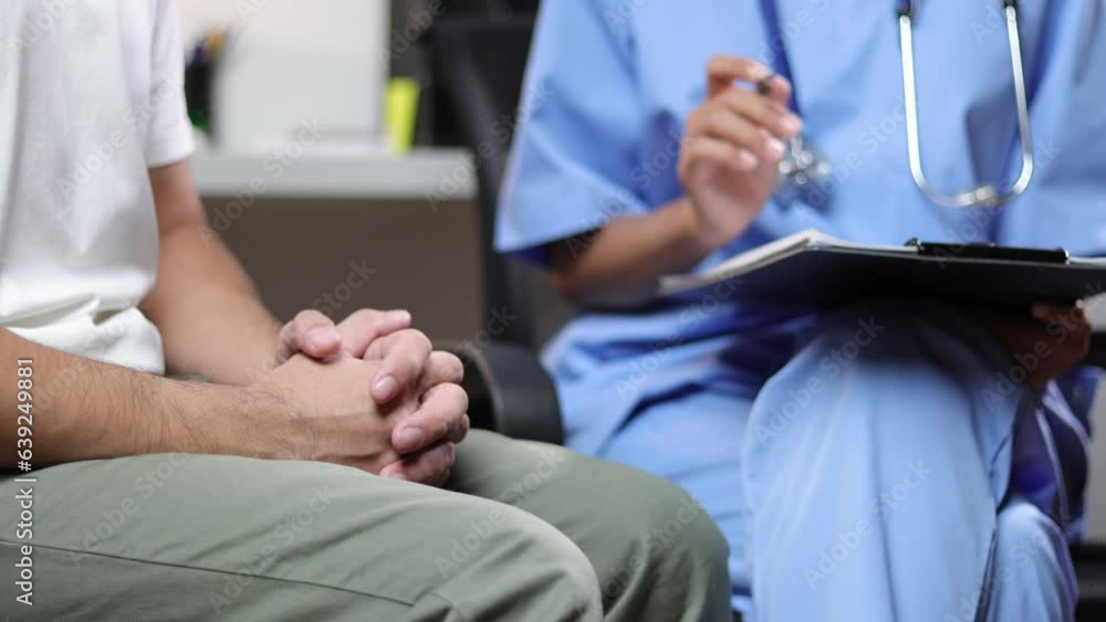 Doctor are giving advice on treatment to patients in hospital examination rooms, treatment diseases from specialists. Medical treatment and health consultation. Doctor are giving advice on treatment to patients in hospital examination rooms, treatment diseases from specialists. Medical treatment and health consultation.