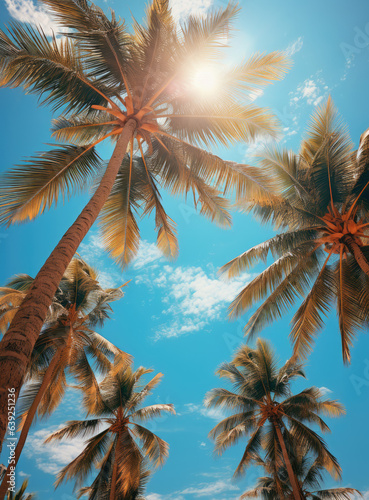 Ethereal Summer Skies and Palm Trees  A Tropical Dreamscape