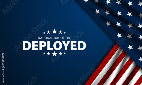 National Day Of The Deployed background vector illustration