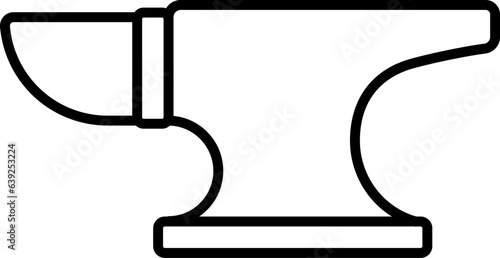 Anvil icon design in linear style. Vector.
