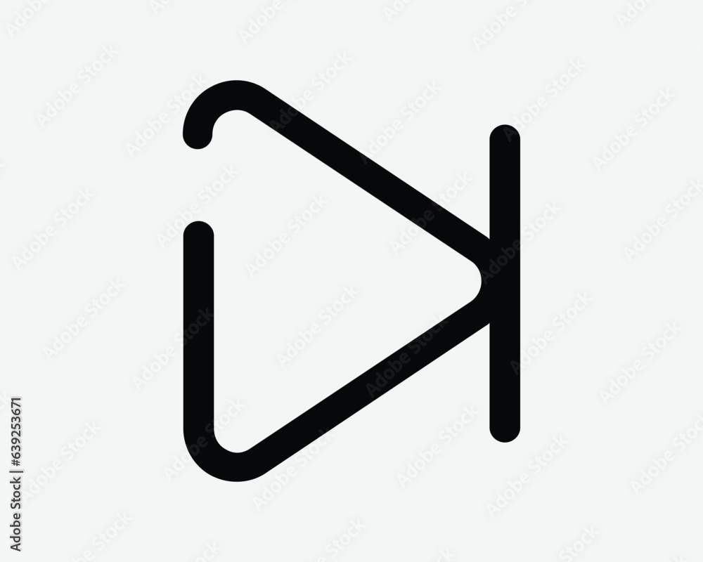 Skip Line Icon Next Music Audio Media Control Button Forward Track Video Player Device Multimedia Black Think Outline Symbol Vector Sign Clipart EPS Skip Line Icon Next Music Audio Media Control Button Forward Track Video Player Device Multimedia Black Think Outline Symbol Vector Sign Clipart EPS