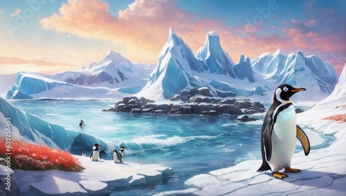 penguin on iceberg