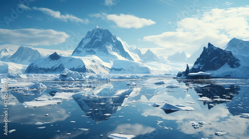 Wallpaper Mural Antarctic Glacier Floating in Icy Water at Sea Torontodigital.ca