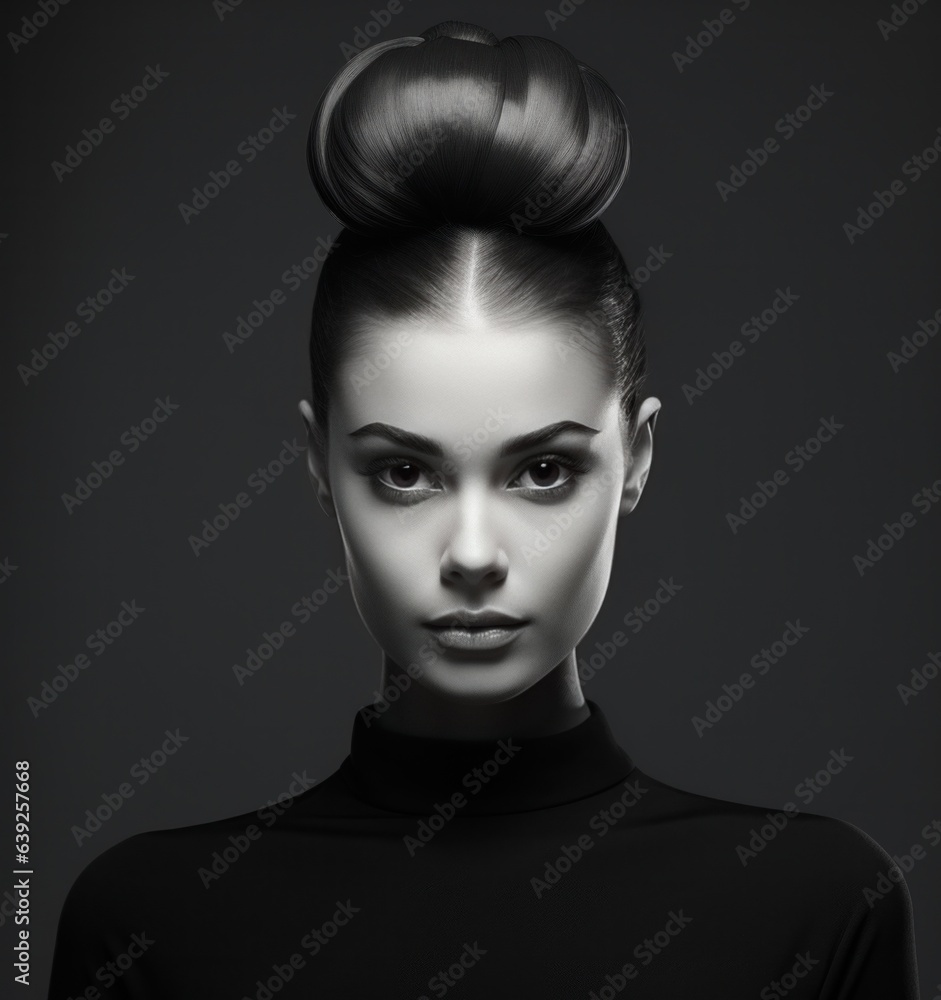 Fashion woman black portrait