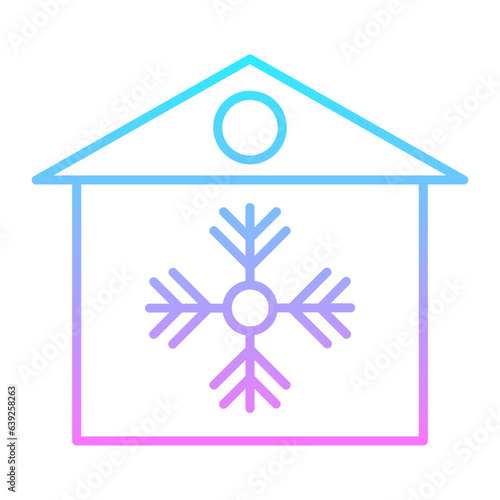 Cooling House Gradient Icon
