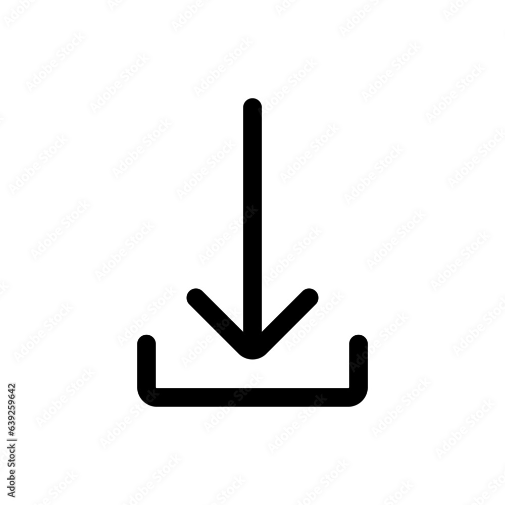 Simple Download icon. The icon can be used for websites, print templates, presentation templates, illustrations, etc Simple Download icon. The icon can be used for websites, print templates, presentation templates, illustrations, etc