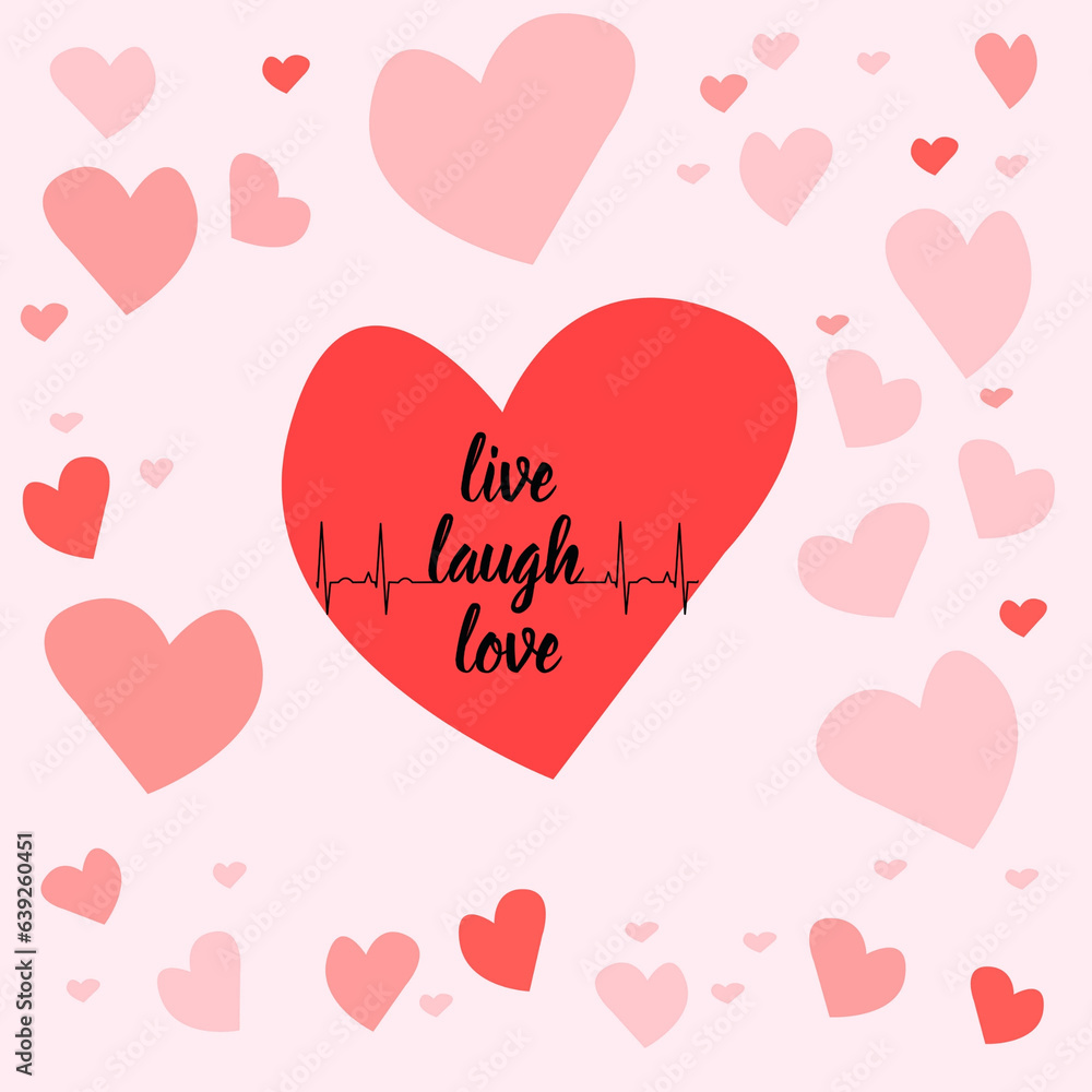 valentine hearts background|LIVE laugh love