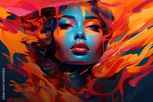 Abstract Glamour Woman Illustration