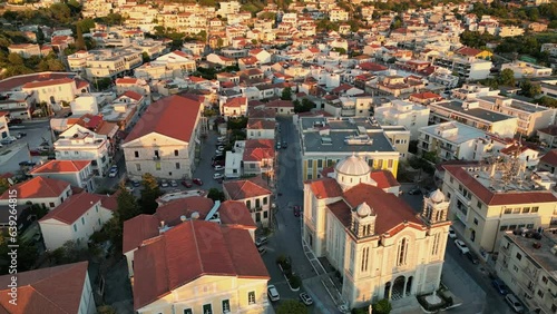 view of the city of samos on the greek island of samos