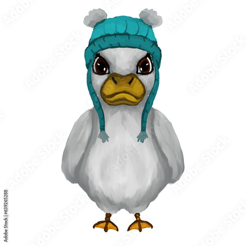 Winter duck with hat (ID: 639265288)