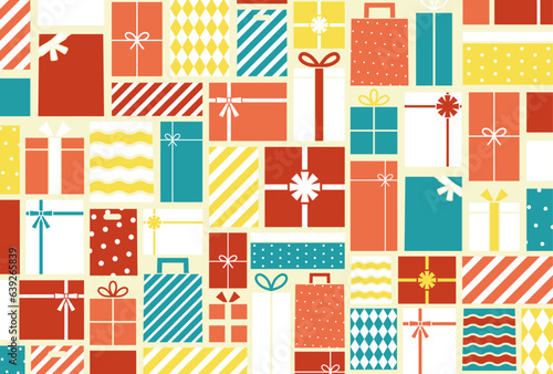 背景パターン_プレゼントボックス