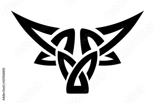 Bull or Toro Abstract Ink Line Art