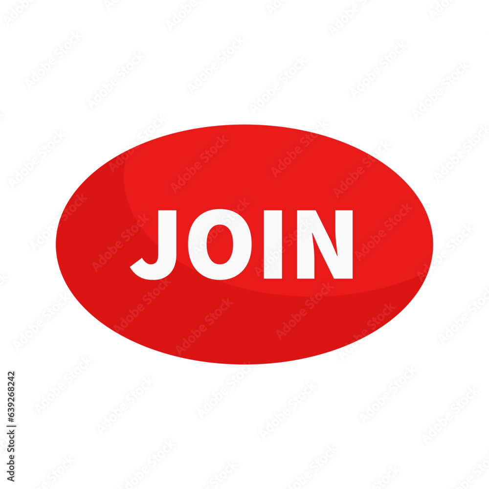 Join Button In Red Oval Shape For Register Membership Subscription Business
Join Button In Red Oval Shape For Register Membership Subscription Business