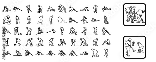 Curling (Sport players set)