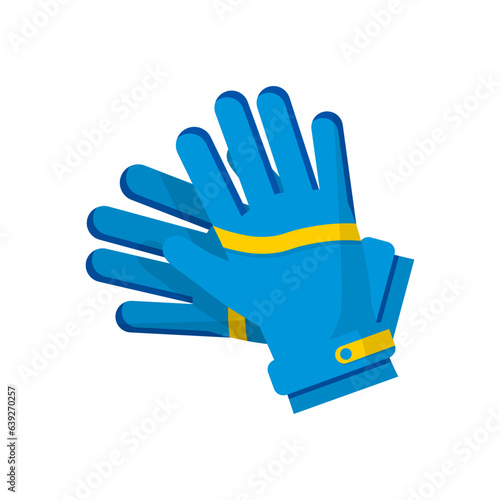 Divers gloves, part of swimming costume kit, sport equipment to dive and swim underwater