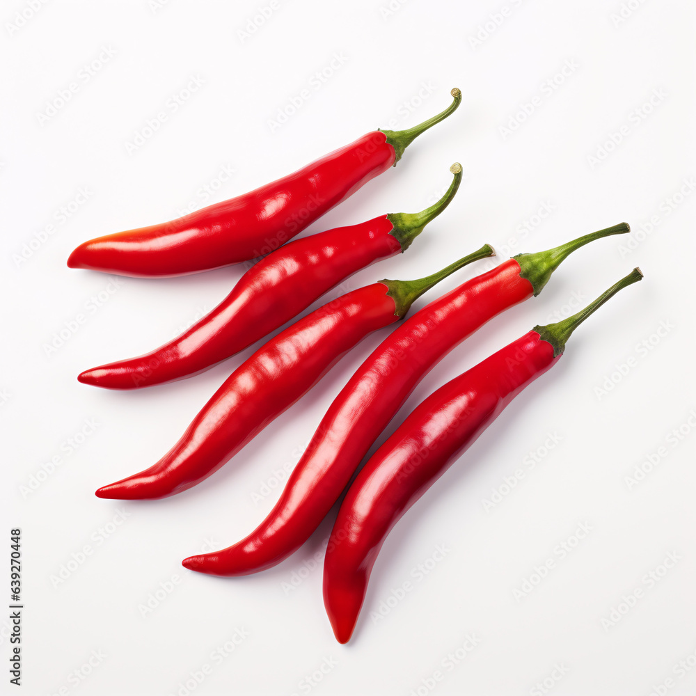 red hot chili peppers on white