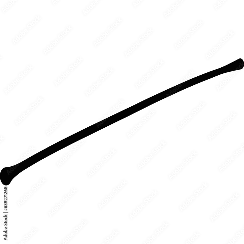 Naklejka premium Handmade black straight line