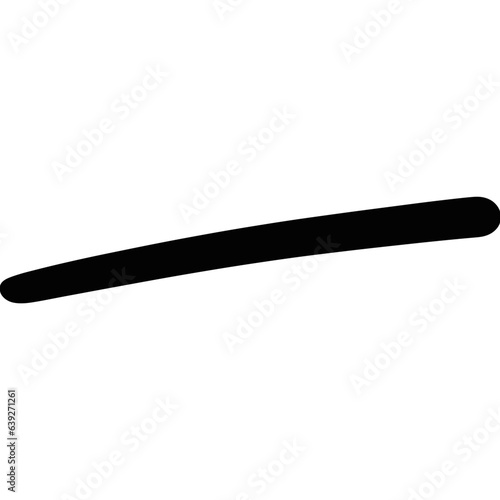Handmade black straight line