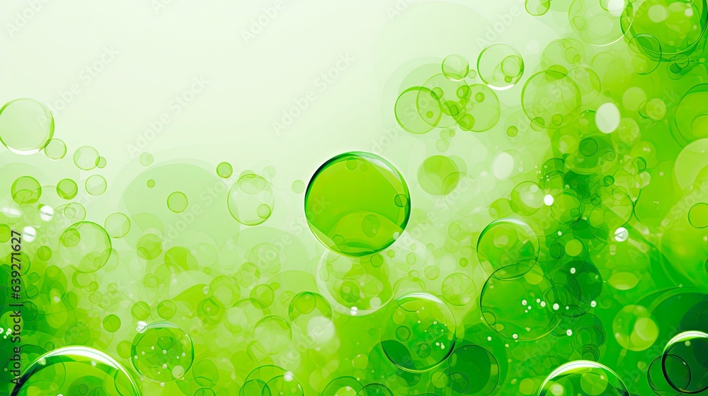 Fresh Eco Design: Green Circles Abstract Background for Nature and Light-inspired Concepts