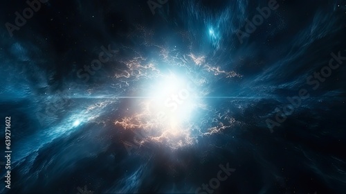 Supernova Explosion in a Dynamic Night Sky  Futuristic Astronomy Illustration with Mysterious Motion and Complex Background