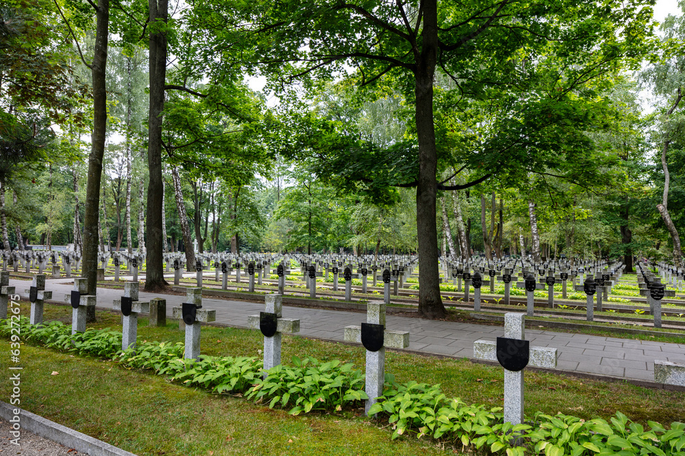 Polski cmentarz wojenny w Warszawie. Nagrobki żołnierzy z II wojny światowej