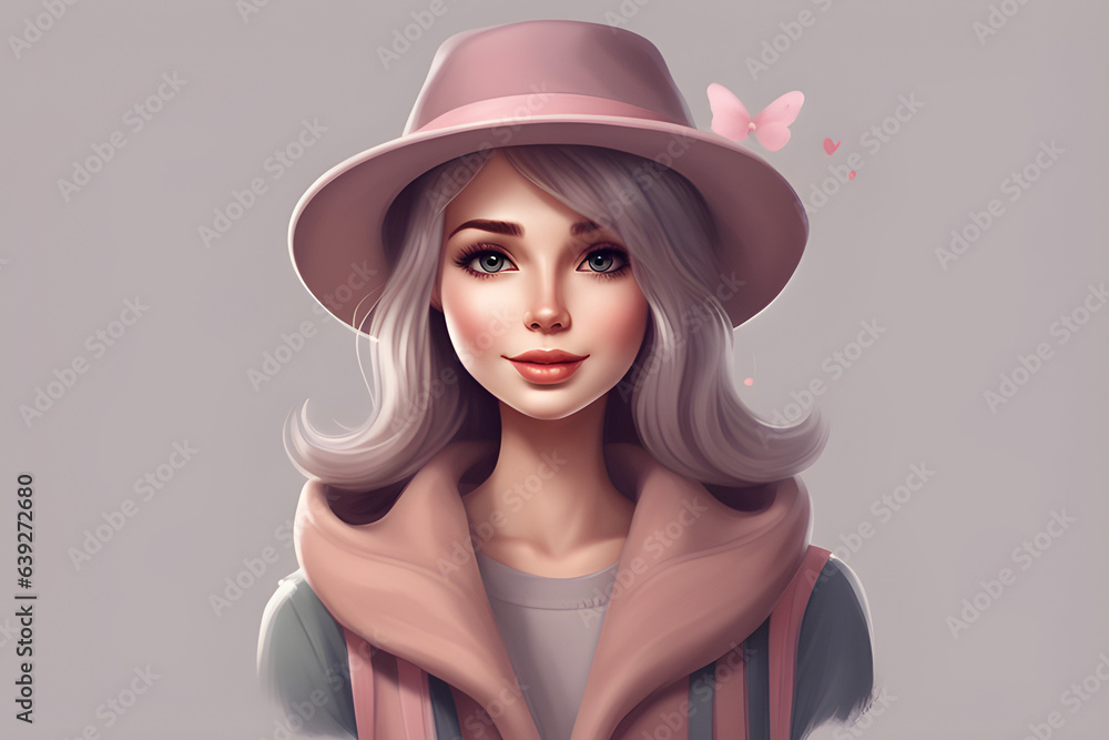 beautiful girl. cute girl. Generative AI beautiful girl. cute girl. Generative AI