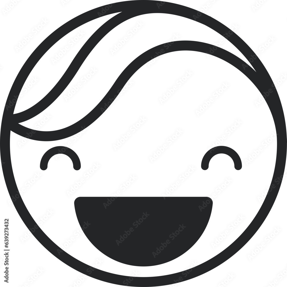 Cartoon Face Emoji Line Icon Cartoon Face Emoji Line Icon