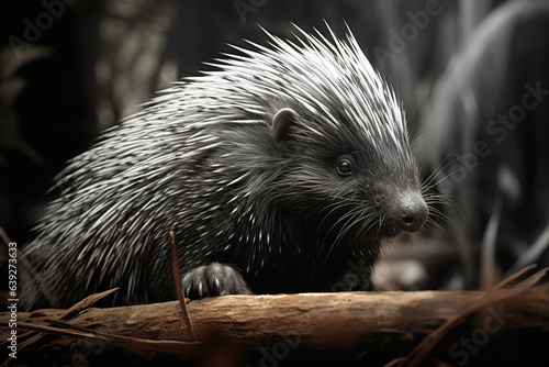 Image of a porcupine in the forest, Wildlife Animals., Generative AI, Illustration. photo
