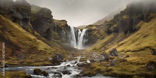 A nameless waterfall on Fjallabak - the Icelandic highlands