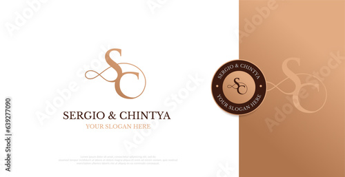 Wedding Logo Initial SC Logo Design Vector