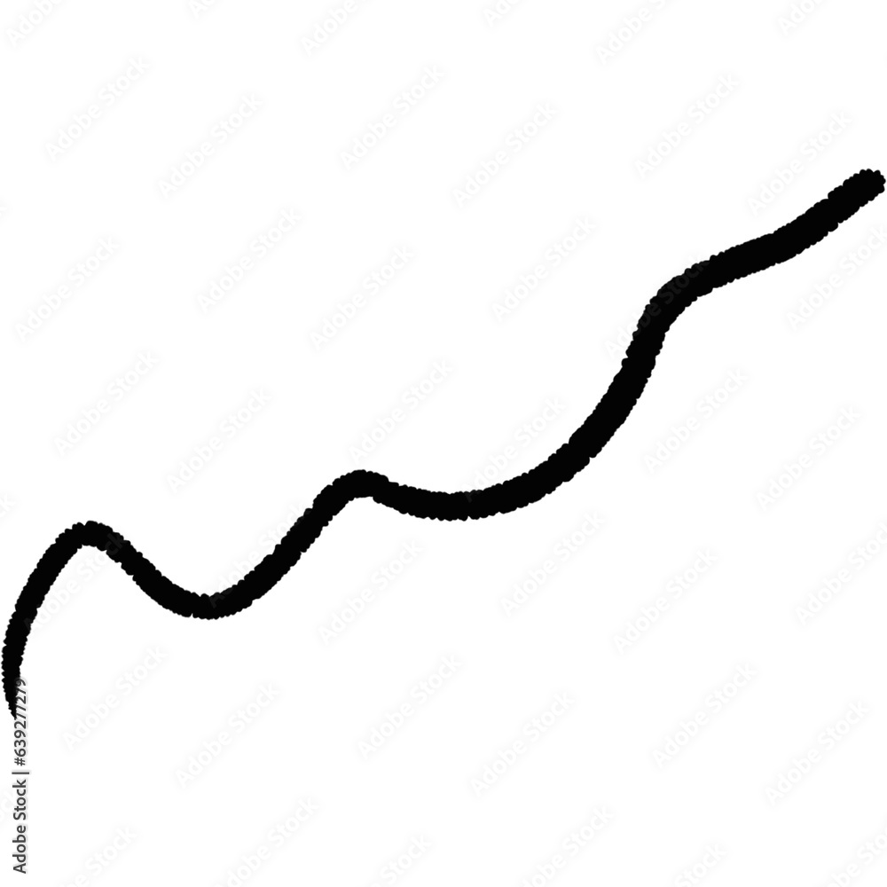 Fototapeta premium black wave pattern drawn by hand