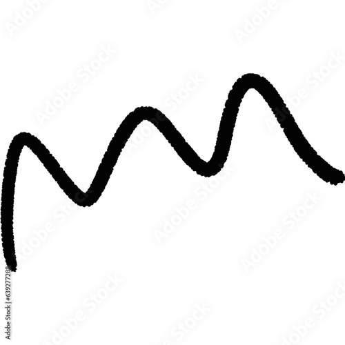 black wave pattern drawn by hand