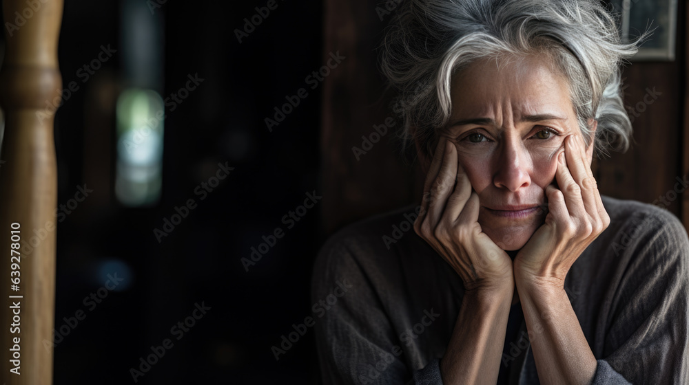 Woman Suffering From Depression At Home. Woman Suffering From Depression At Home.