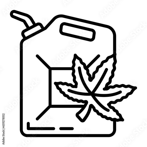 Hash Discreet Storage vector outline design, hallucinogen and stimulant symbol, thca and cbda sign, psychoactive nature drug stock illustration, Smell-Proof Airtight Stash Container concept