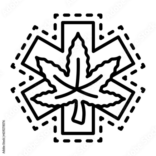 Therapeutic Effects of cannabinoids signage vector outline design, hallucinogen and stimulant symbol, thca and cbda sign, psychoactive nature drug stock illustration, Cannabis Healthcare and Medicine 