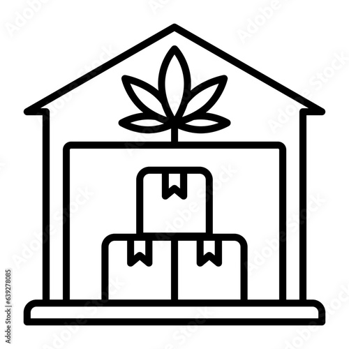Hash Manufacturers and Suppliers vector outline design, hallucinogen and stimulant symbol, thca and cbda sign, psychoactive nature drug stock illustration, Hemp or Weed Barn concept