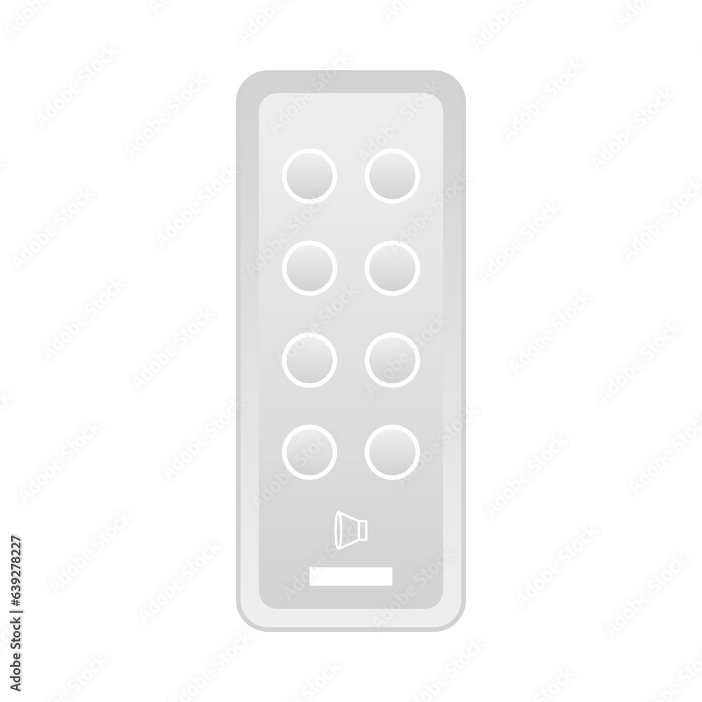シンプルなイラスト_白いサウンドバーリモコン シンプルなイラスト_白いサウンドバーリモコン