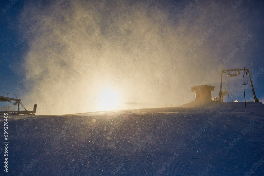 Fototapeta premium winter landscape with snow