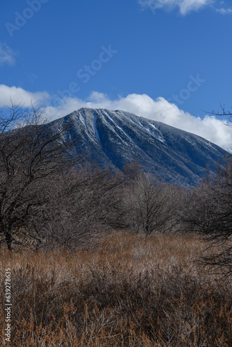 初冬の小田代ヶ原と男体山