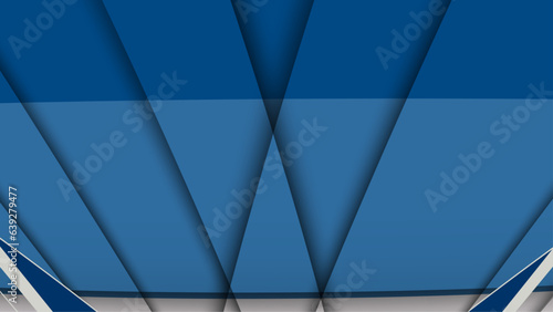 Modern blue geometric style blue color banner design