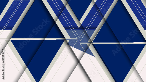 Modern dark blue and white abstract background. Geometry pattern design.