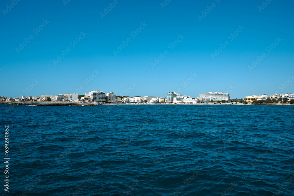 view of the sea and city