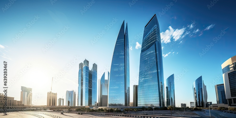 Riyadhs Modern Skyline - obrazy, fototapety, plakaty 