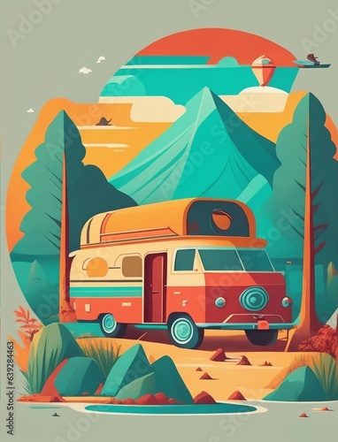 design for adventure and travel illustration