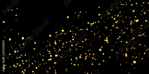 黒背景に金色風のキラキラしたイラスト素材
