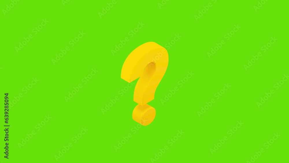 Smiley Question Animation Animated video emoji sticker emoticon question tag marker 3d ...