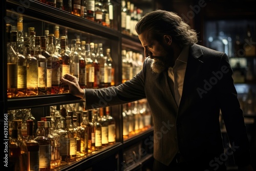 Bartender Selecting Bottle